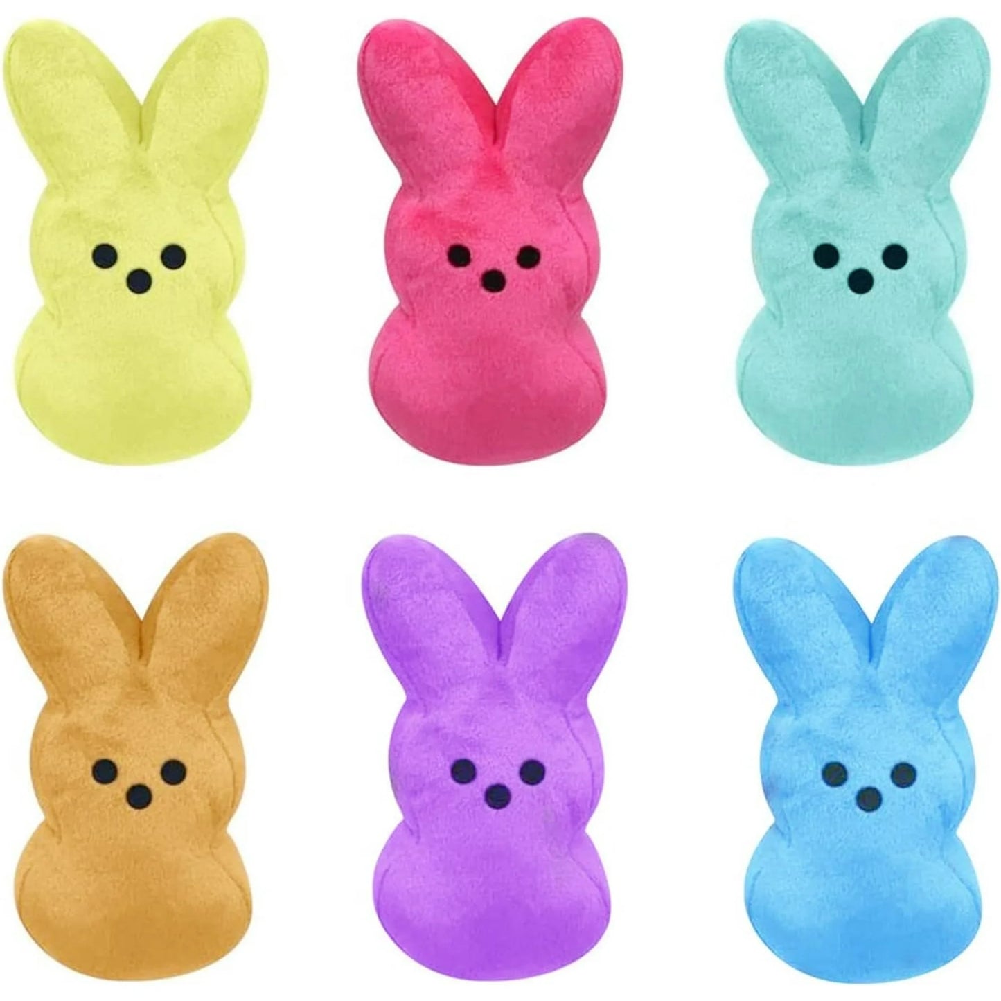 Farship Easter Bunny Plush Toys 6Pcs Easter Peep Plush