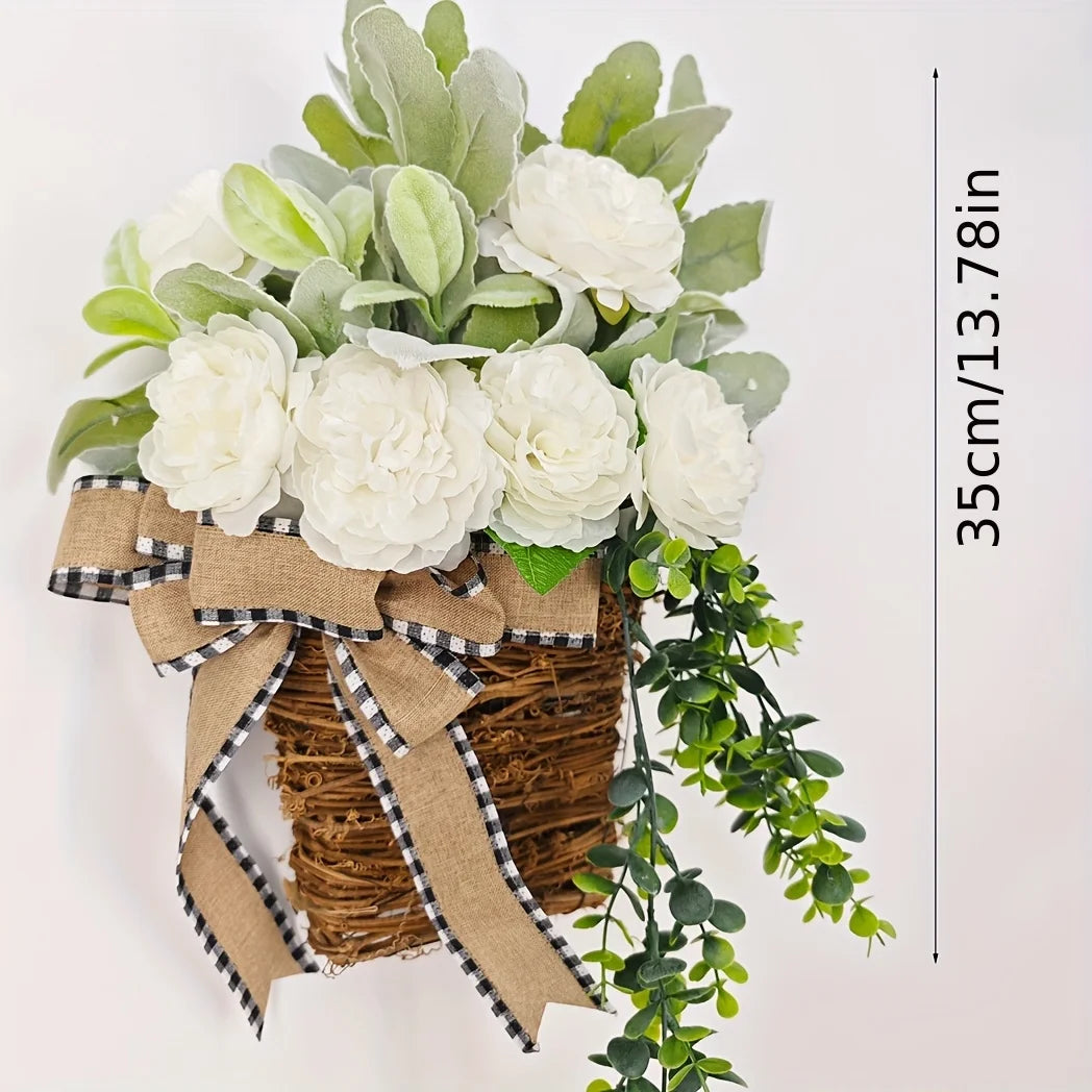 Farship 14Inch Spring Wreath Basket Door Basket