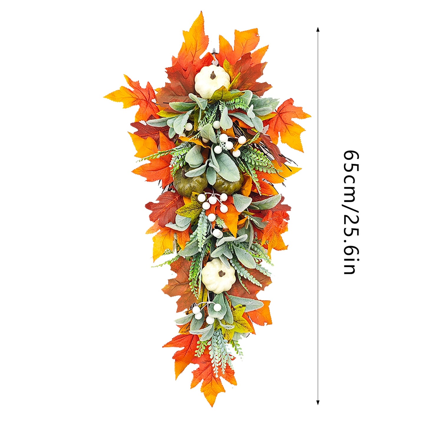 Farship 25.6 Inch Artificial Fall Swags for Front Door Thanksgiving