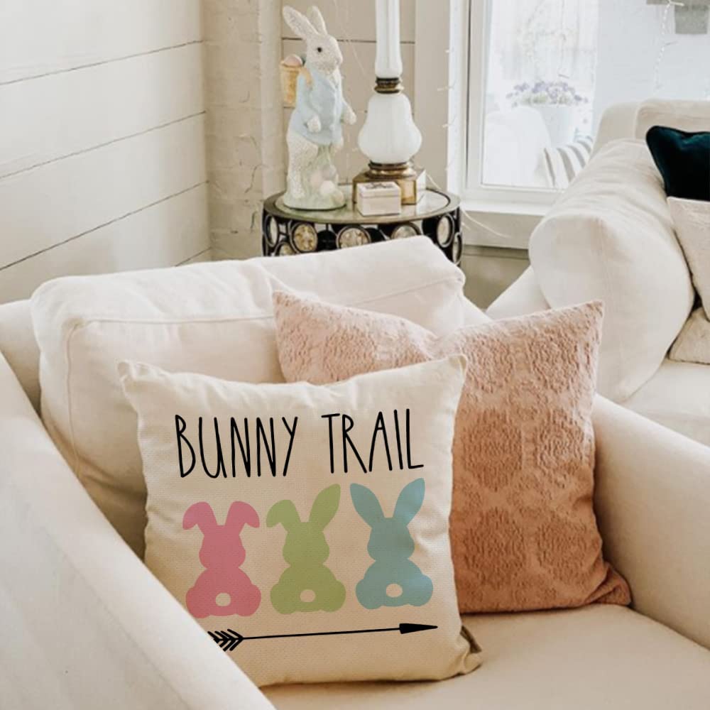 Farship Easter Pillow Covers 18x18" Set of 4