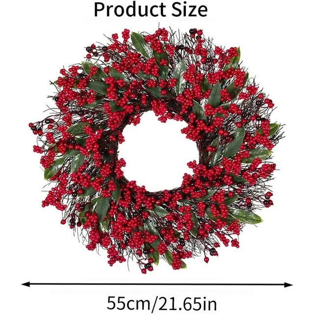 Farship 22'' Christmas Wreaths Red Berry Wreath