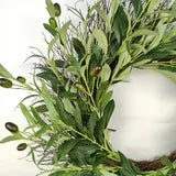 Farship Summer Wreath Artificial Green Olive Wreath 18"