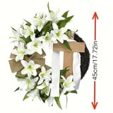 Farship Easter Wreath with Cross 18"