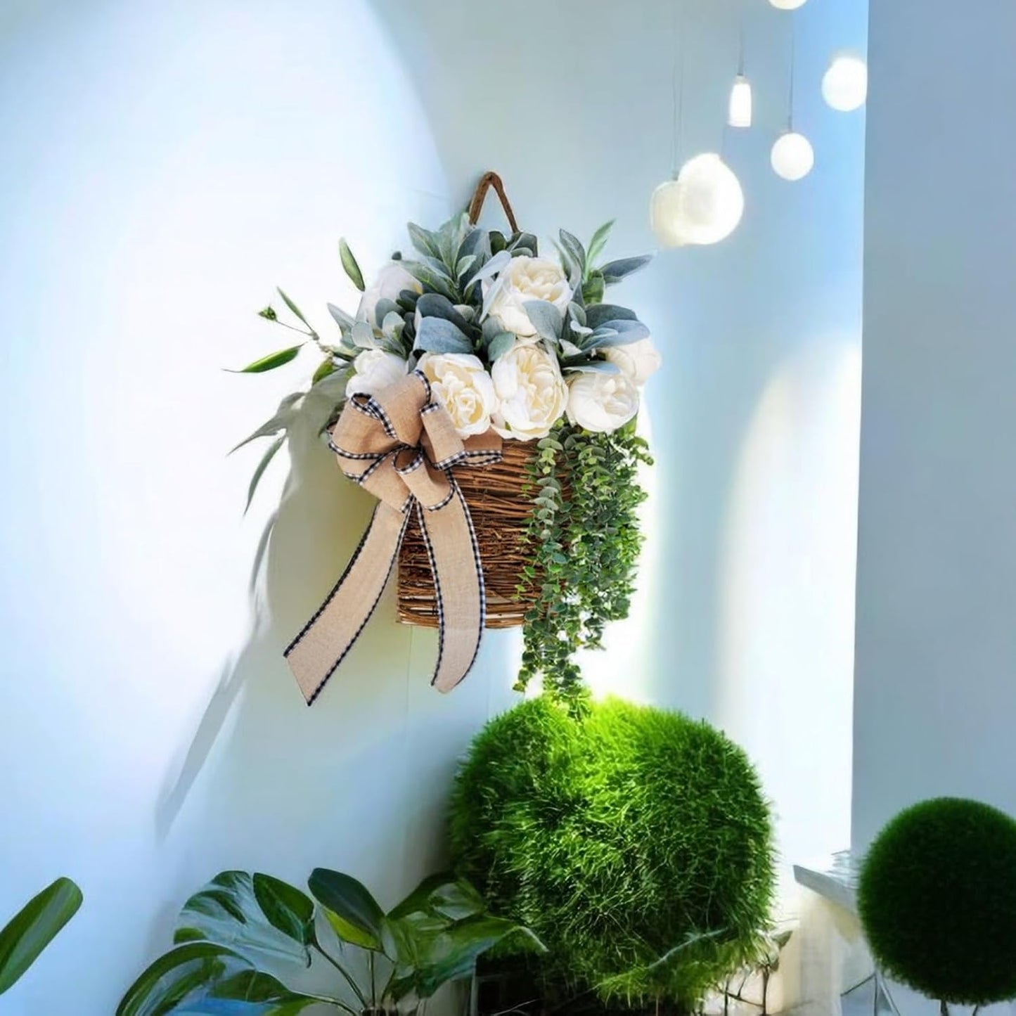 Farship 14Inch Spring Wreath Basket Door Basket