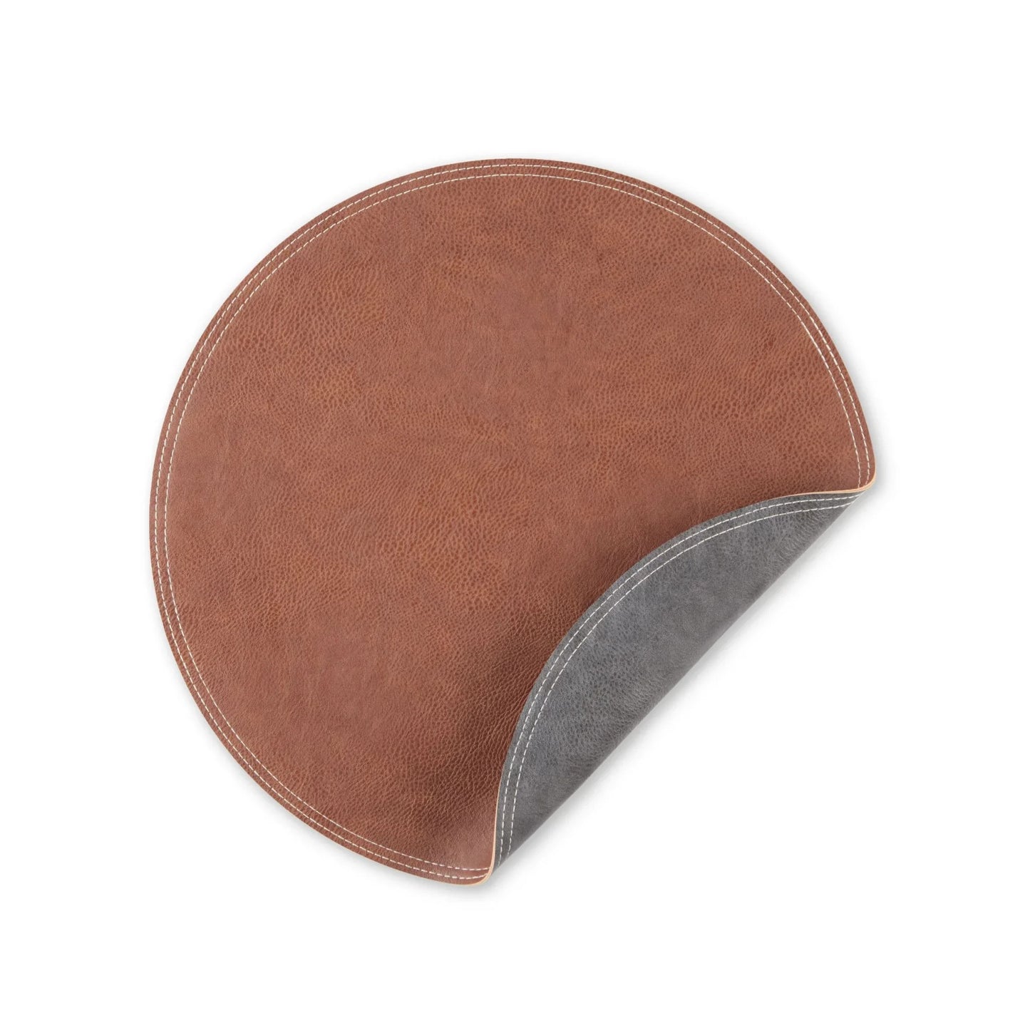 Farship Faux Leather Placemat Set of 4 Round Leather Placemat Coffee Mats Kitchen Table Mats for Kitchen Table Home Decors