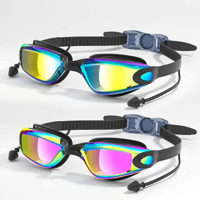 Farship Swim Goggles 2 Pack Anti-fog for Adult Women Men Teen Youth