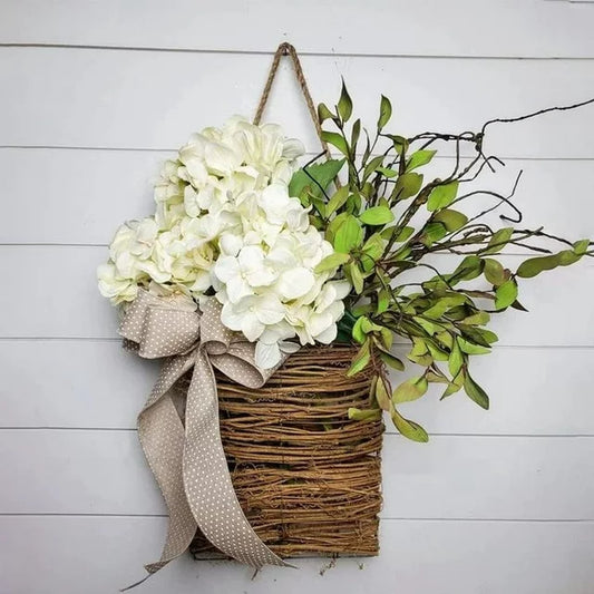 Bloomvies Frühlingskranz, Korbkranz für Haustür, 25,4 x 45,7 cm