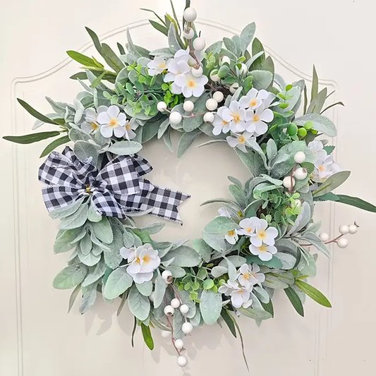 Farship Spring Wreath 18Inch Lambs Ear Wreaths