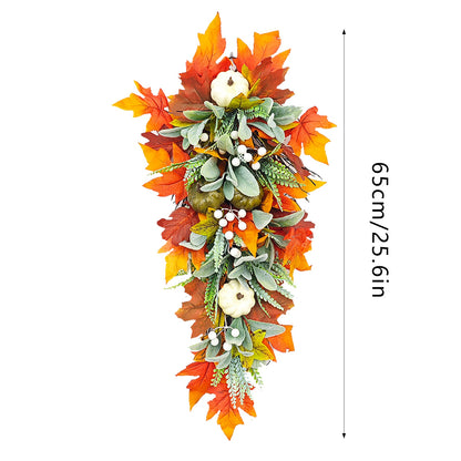 Farship 25.6 Inch Artificial Fall Swags for Front Door Thanksgiving