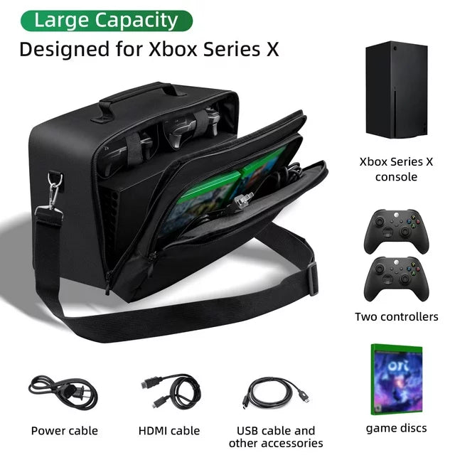 Farship Protective Carrying Case for Xbox Series X-XSX Travel Bag Carrying Case for Xbox Series X Console, Controller, Cables and Other Accessories