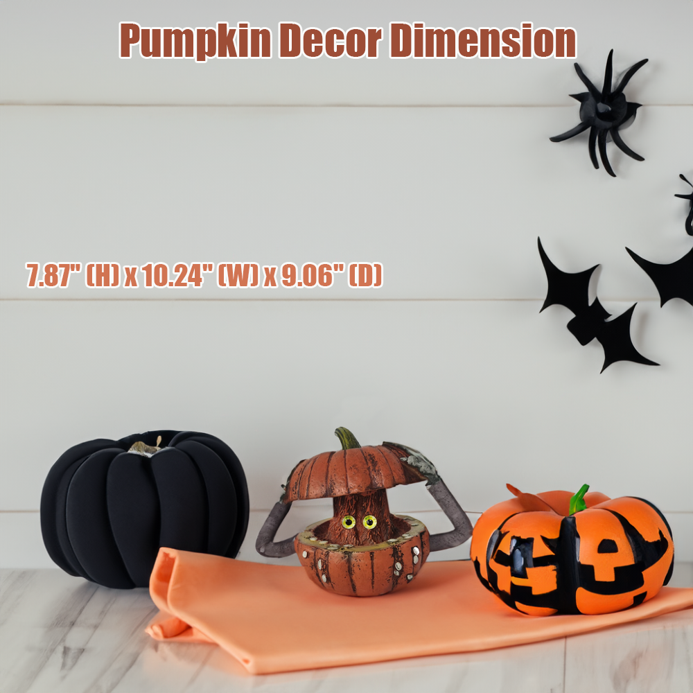 Farship Halloween Pumpkin Decorations for Porch, Tabletop, Indoor Outdoor Party Gifts