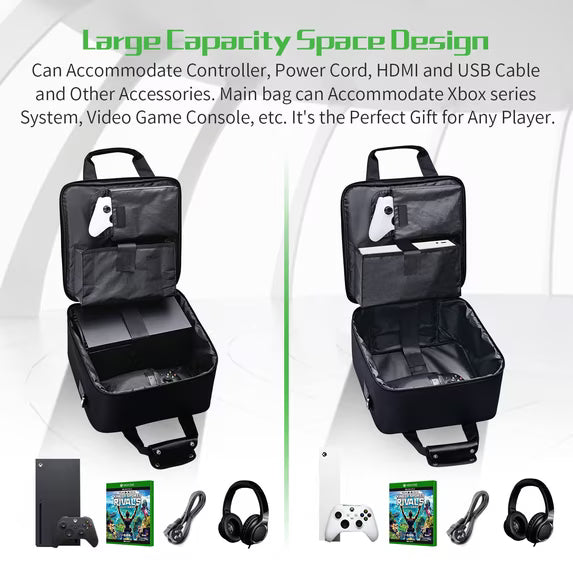Myecovie Storage Bag for Xbox Series X Xbox Series S Console Carrying Case Travel Bag for Xbox Controllers Xbox Games and Gaming Accessories