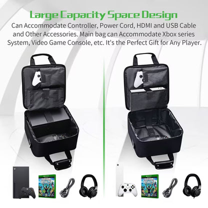 Myecovie Storage Bag for Xbox Series X Xbox Series S Console Carrying Case Travel Bag for Xbox Controllers Xbox Games and Gaming Accessories