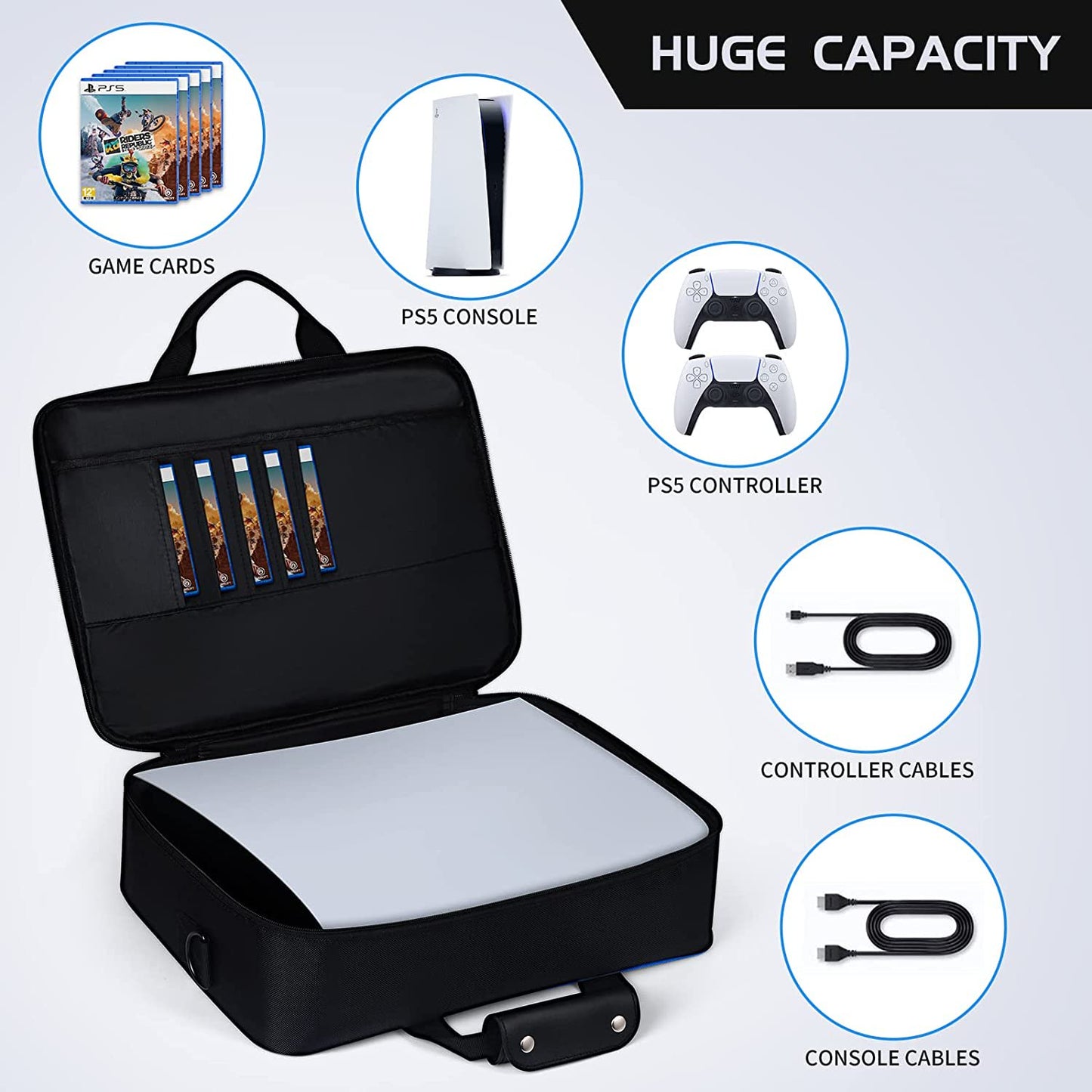 Farship Carrying Case Travel Bag for PS5 PS4