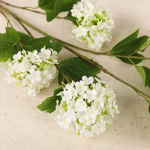 3 Pcs Artificial Hydrangea 40" Faux Hydrangea with 5 *4 " Flower Heads, Fake Hydrangeas Artificial Flowers for Indoor Outdoor Home Decor-Green, White and Blue