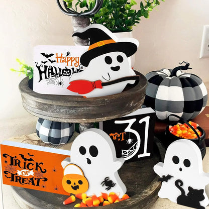 Farship Cute Ghost Halloween Tabletop Decor Set of 3