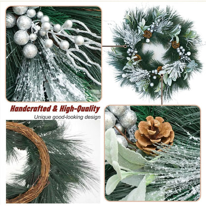 Farship 20In Pre-lit Christmas Wreaths for Front Door