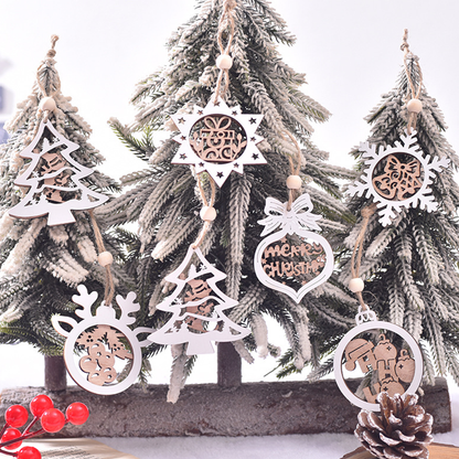 Farship 36 PCS Wooden Christmas Ornaments Xmas Tree Ornaments