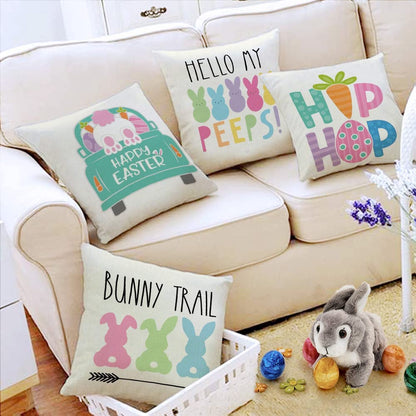 Farship Easter Pillow Covers 18x18" Set of 4