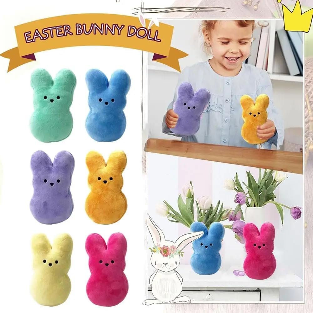 Farship Easter Bunny Plush Toys 6Pcs Stuffed Doll Toy