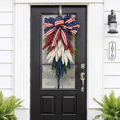 Farship Independence Day Wreath Wheat Garland for July 4th Memorial Day