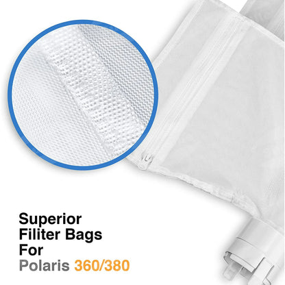 Farship 2 Pack 360 380 for Polaris Bags All Purpose Filter Bag for Polaris Replacement Parts for Pool Cleaner