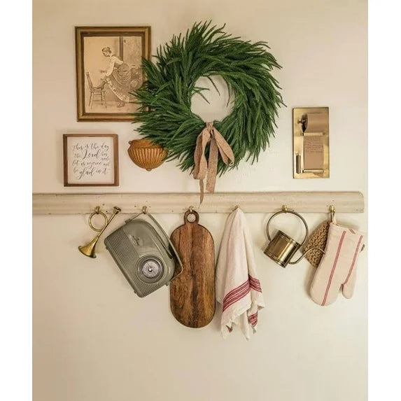 Christmas Flocked Wreath for Front Door-23 inches Outdoor Big Xmas Wreaths Home Articifial Flower Decor for Winter New Year