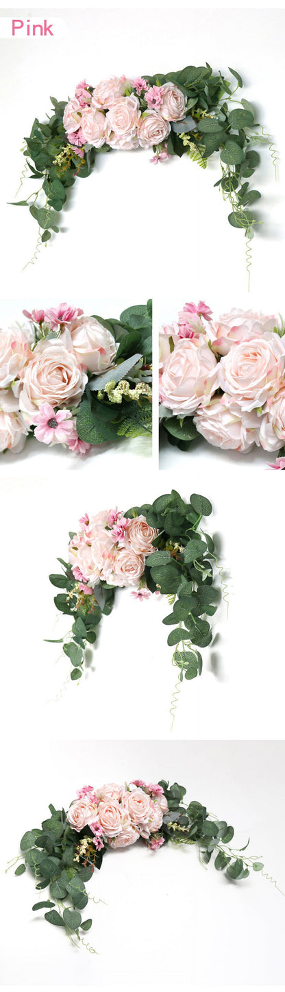 Farship 28" Arch Flower Wreath For Spring Wedding And Parties