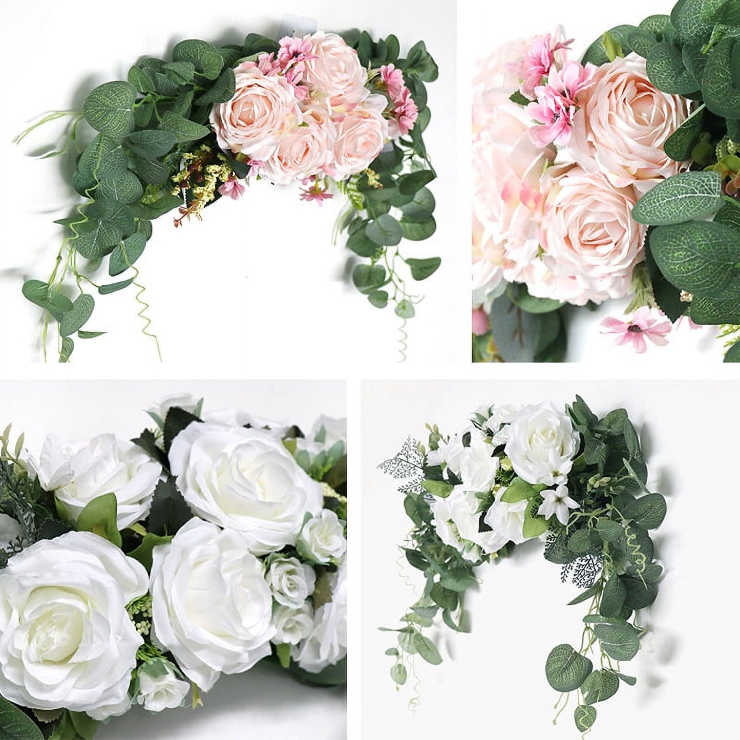 Farship 28" Arch Flower Wreath For Spring Wedding And Parties