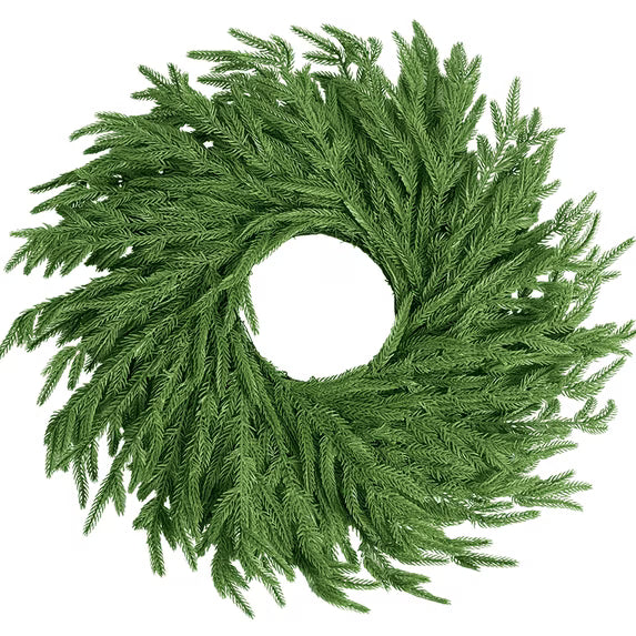 Christmas Flocked Wreath for Front Door-23 inches Outdoor Big Xmas Wreaths Home Articifial Flower Decor for Winter New Year