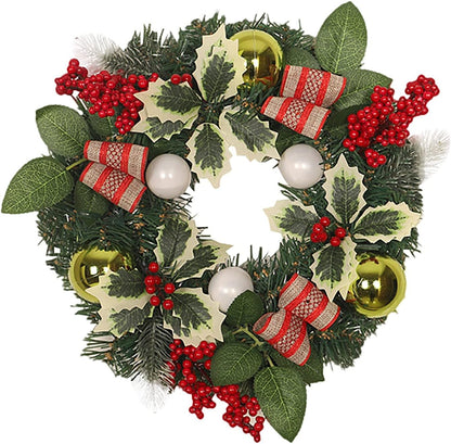 Farship 11.8" Farmhouse Winter Wreaths for Front Door - Artificial