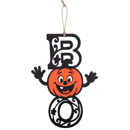 Myecovie Halloween BOO Door Sign Halloween Decoration for Home-14×20 Door Plaque Hanging Decoration for Indoor Outdoor Halloween Wall Windows Decor Farmhouse Pumpkins Decoratiosn