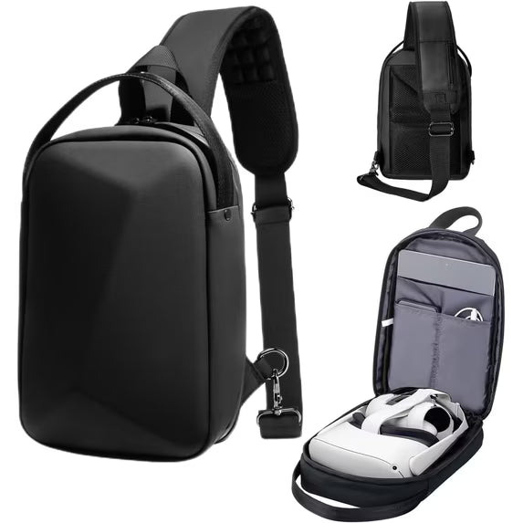 VR Carrying Case for Meta Quest 3/Quest 2/Vision Pro/Pico 4 – Hard Protective Travel Case Fits Most Battery Straps & Controllers