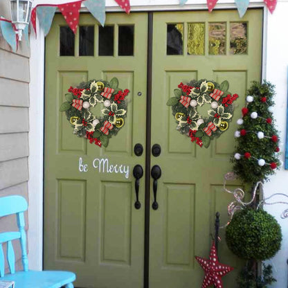 Farship 11.8" Farmhouse Winter Wreaths for Front Door - Artificial